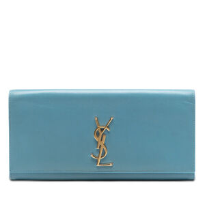 Pre-Loved Saint Laurent Smooth Leather Cassandre Clutch
